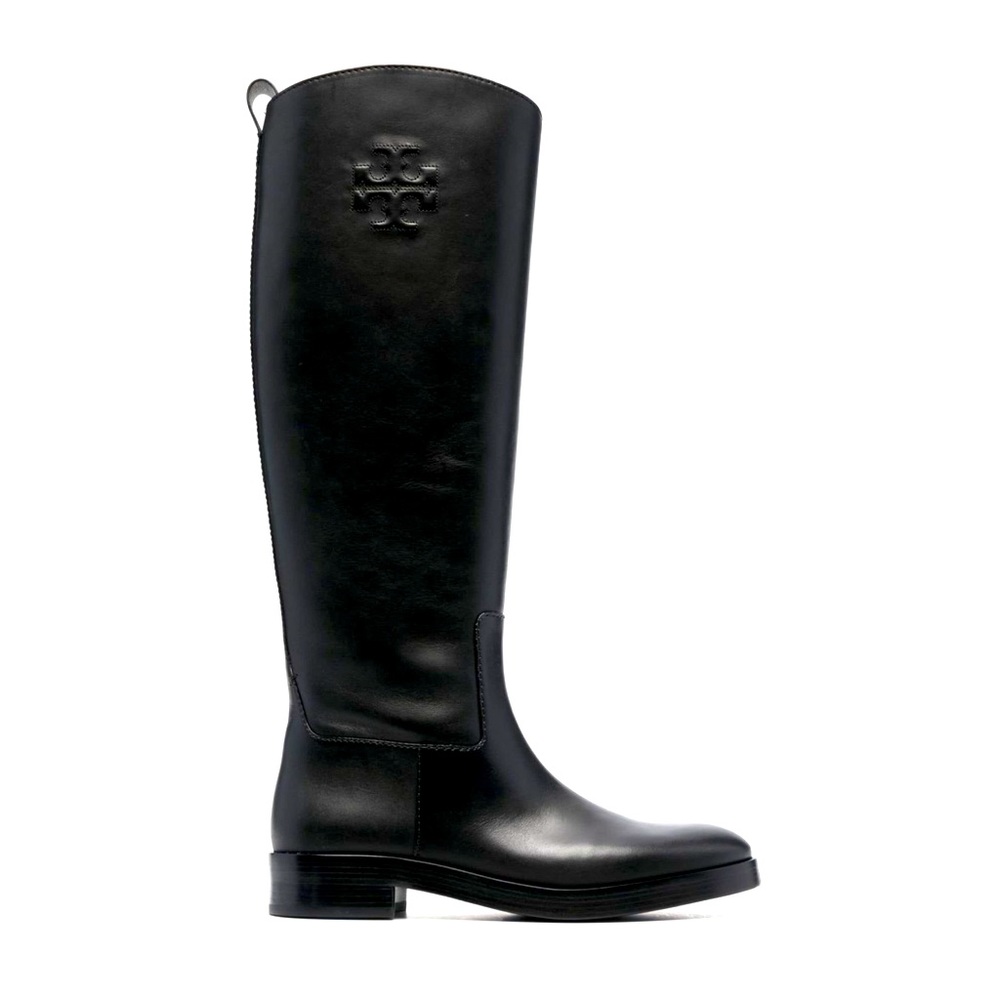 NWOB Tory Burch tall black embossed riding boot 7